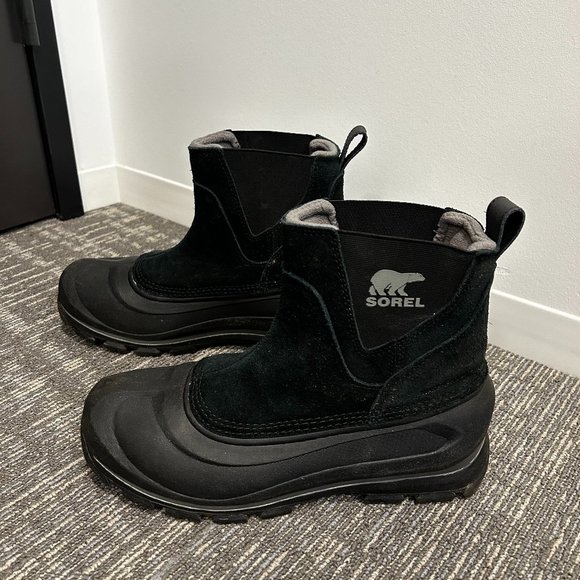 Sorel Buxton Pull On Black Quarry Boots - Picture 1 of 4